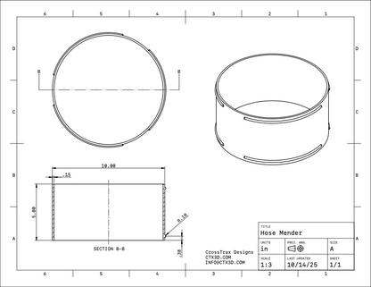 10in Mender - Leaf Vacuum Hose Adapter