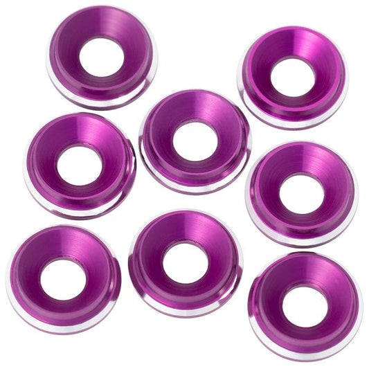 7075 LowPro Countersunk Washers, M3, Purple Shine, 8pc