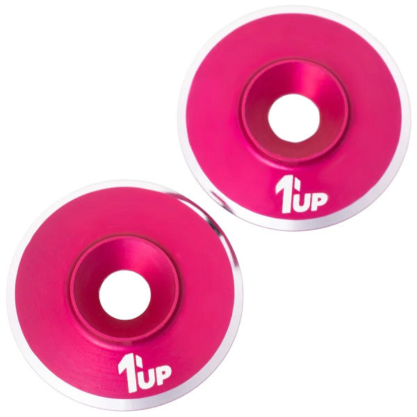 7075 LowPro Wing Washers, M3, Hot Pink Shine, 2pcs