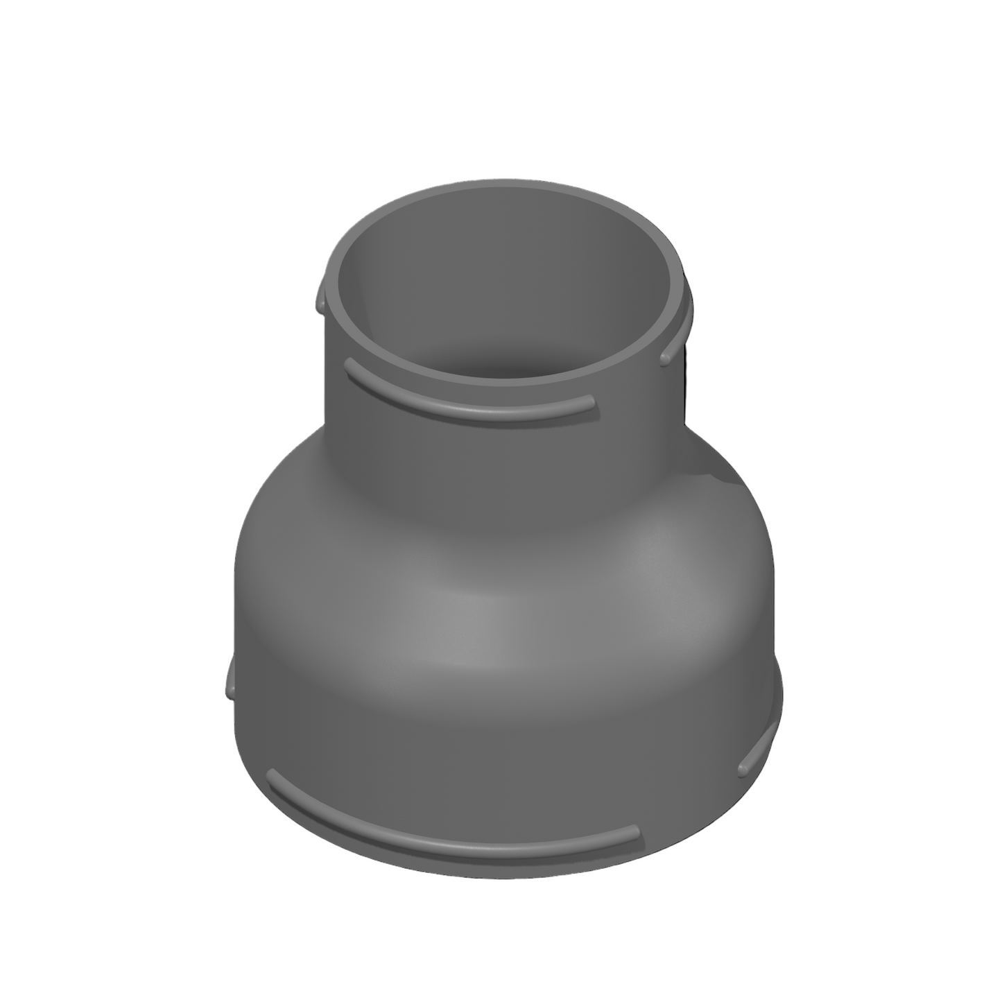 6in to 4in Reducer -  Leaf Vacuum Hose Adapter