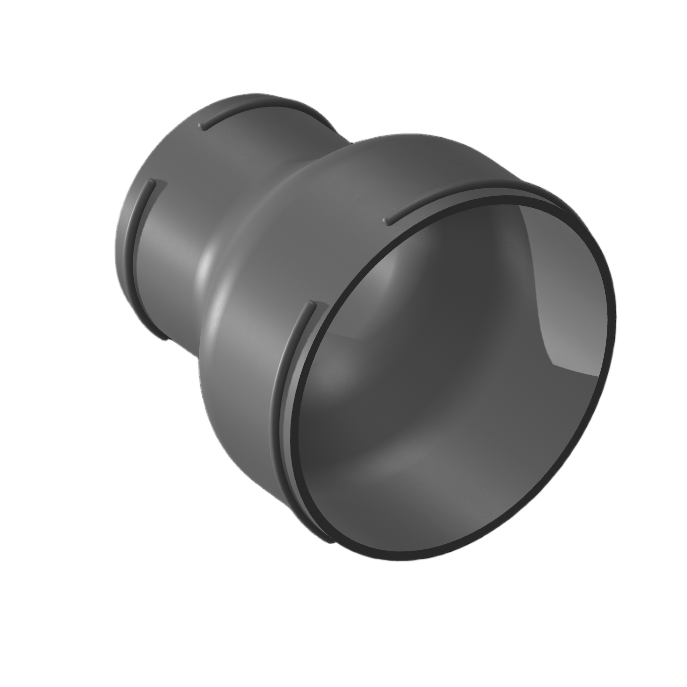 6in to 4in Reducer -  Leaf Vacuum Hose Adapter