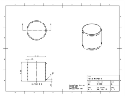 5in Mender - Leaf Vacuum Hose Adapter