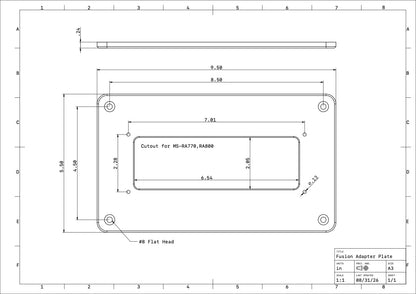 Custom - Fusion® RA800 Flush‑Mount Adapter Plate