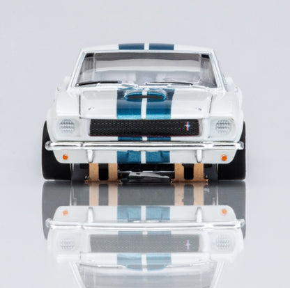 1965 Shelby Mustang GT350 White/Blue HO Slot Car Set