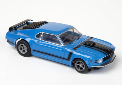 Mustang Boss 302, Blue, HO Scale Slot Car