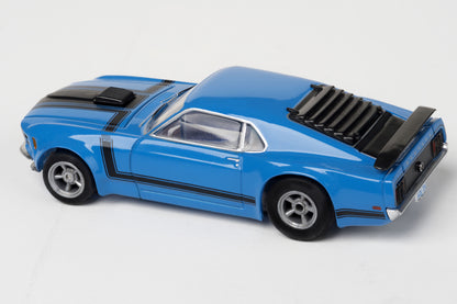 Mustang Boss 302, Blue, HO Scale Slot Car