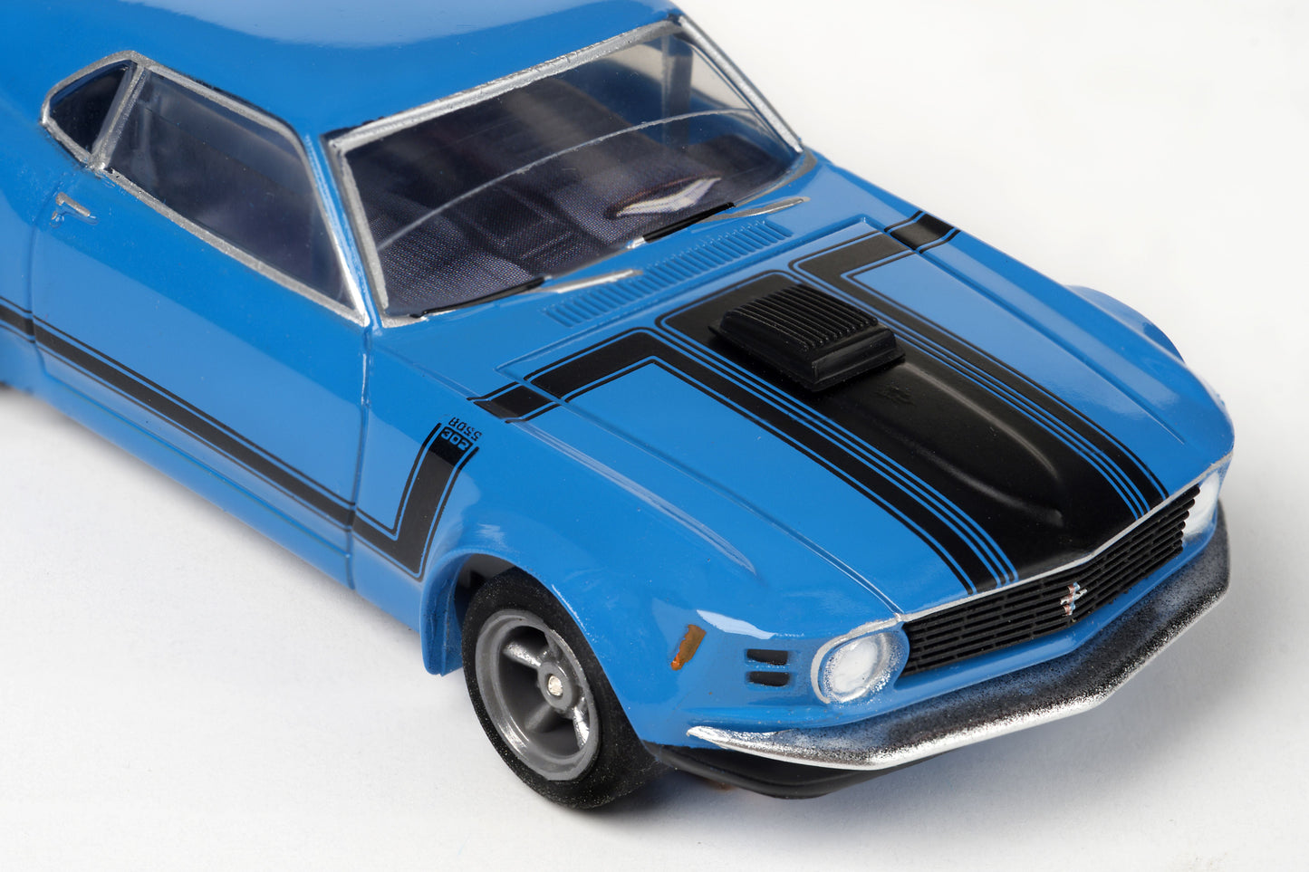 Mustang Boss 302, Blue, HO Scale Slot Car