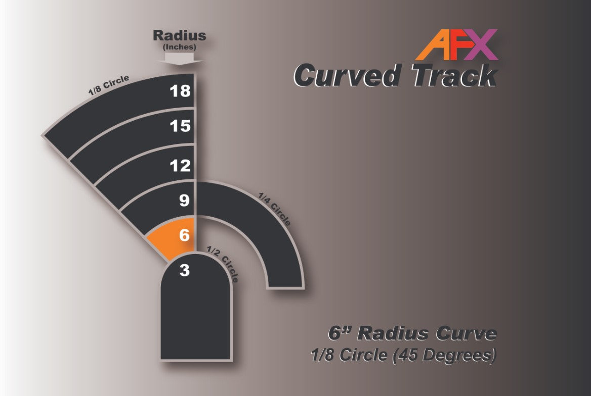 Track, Curve 6"x1/8  (2pcs)