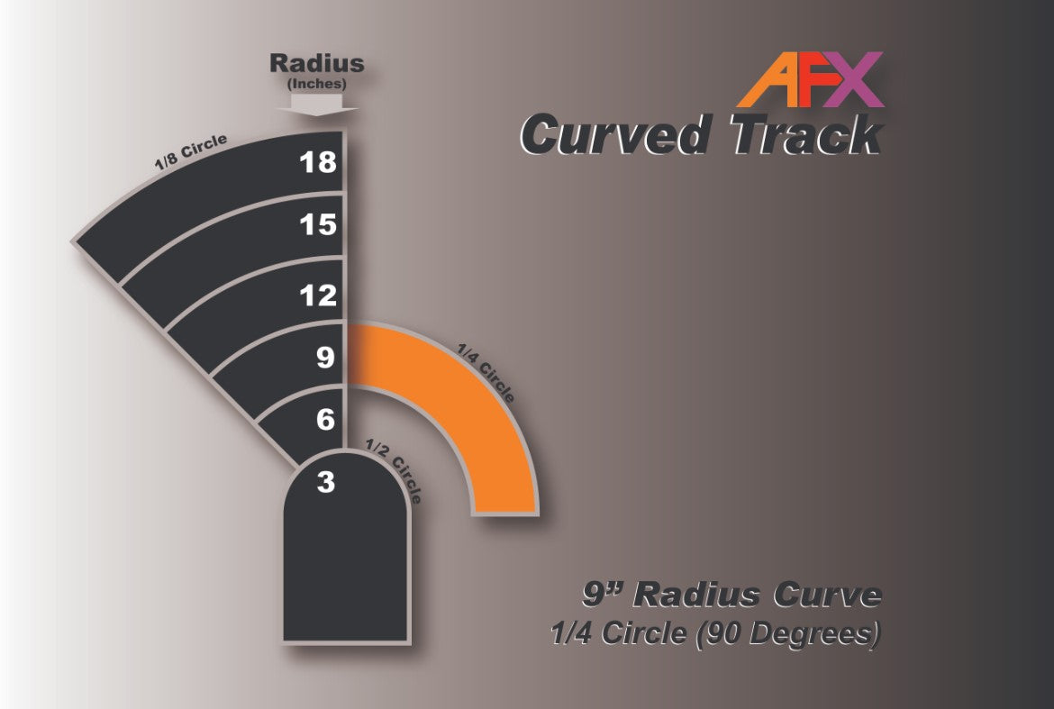 Track, Curve 9"x1/4 (2pcs)