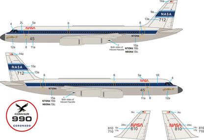 1/135 Convair 990 Jet Airliner Plastic Model Kit