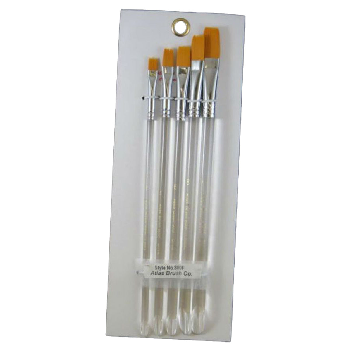 Golden Taklon Brushes in 5 Sizes, 10, 8, 6, 4, 2,