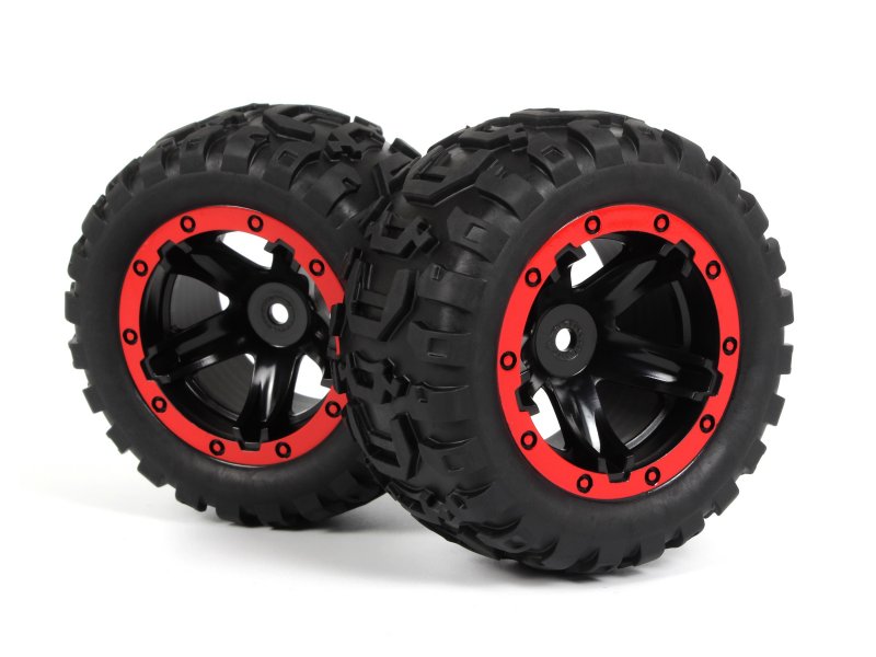 Slyder MT Wheels/Tires Assembled (Black/Red)