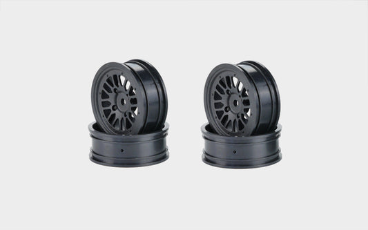 Multi Spoke Front Drag Spec Racing Wheels BLK (4) 12mm Hex