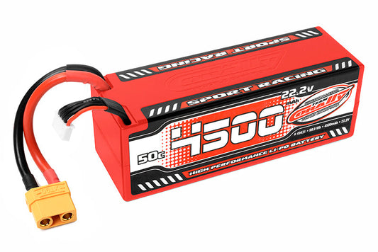 4500mAh 22.2v 6S 50C Hardcase Sport Racing LiPo Battery with