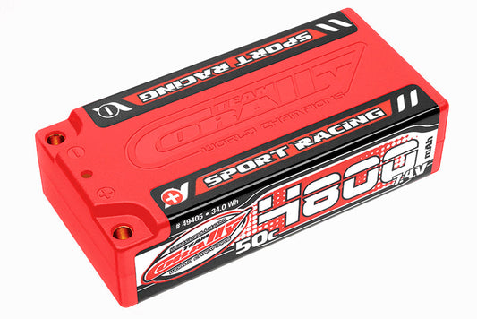 4800mAh 7.4v 2S 50C Hardcase Sport Racing Shorty Lipo