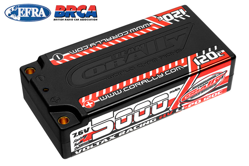 5000mAh - 7.6v 2S Voltrax Shorty Hardcase Lipo Battery -