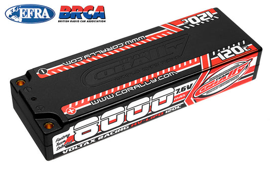 8000mAh 7.6v 2S 120C Voltax Hardcase Lipo Battery - 4mm