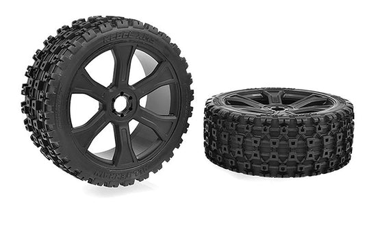 Asuga XLR Off-Road Tires Low Profile Glued on Black Rim