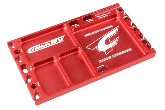 CNC Aluminum Multi-Purpose Ultra Parts Tray; Red