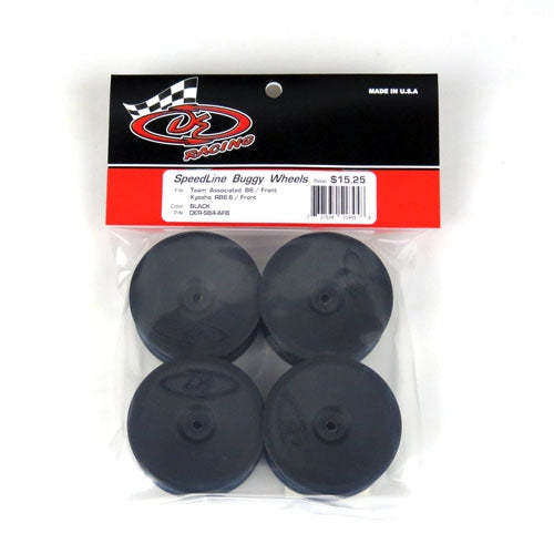 Speedline Buggy Wheels-Assoc B6/Kyosho RB6/Front/Black/4pcs