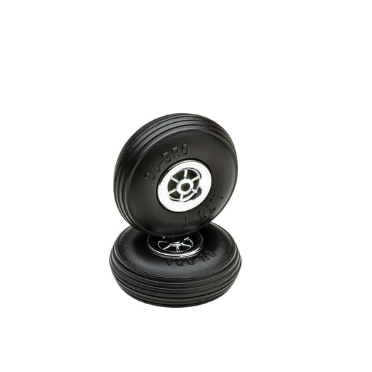 1-3/4" Diameter Treaded Chrome Wheels 2/pkg