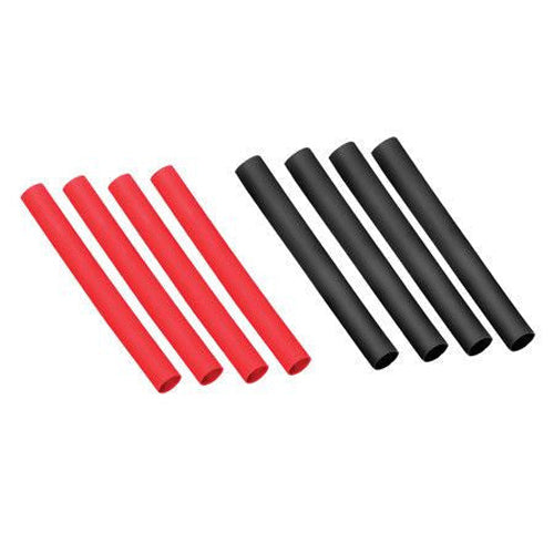 1/8" (3.1mm) Heat Shrink Tubing (4 Red & 4 Black / pkg)