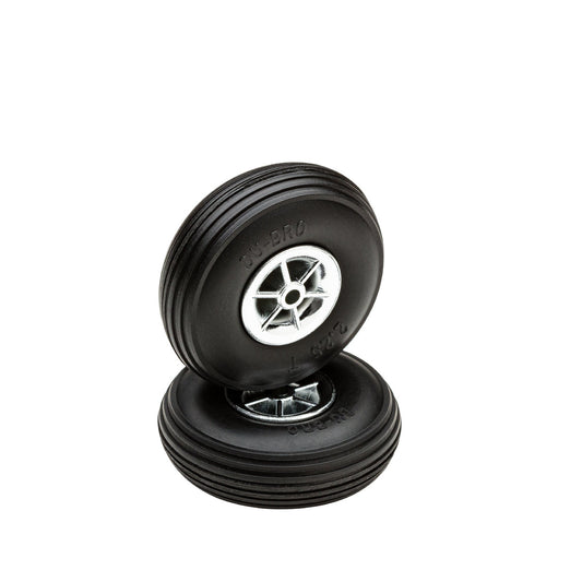 2-1/4" Diameter Treaded Chrome Wheels 2/pkg