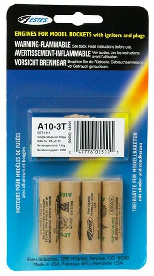 A10-3T Model Rocket Engines (4pk)