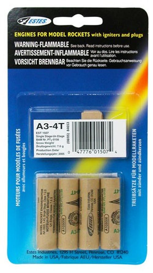 A3-4T Model Rocket Engines (4pk)