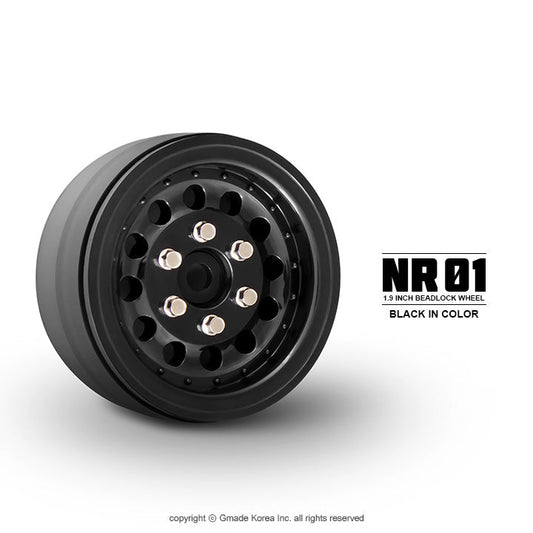 1.9 NR01 Beadlock Wheels (Black) (2)