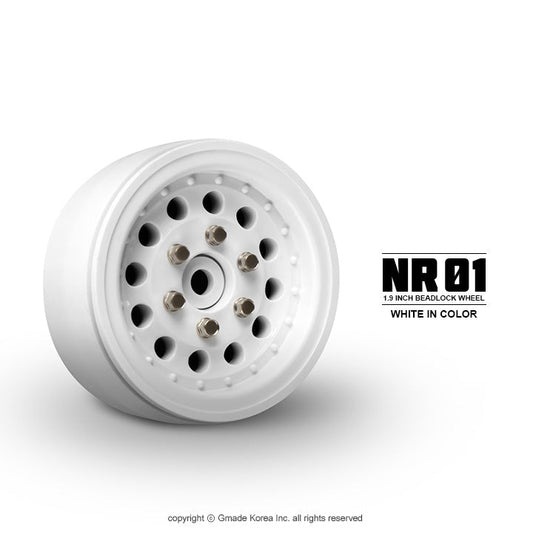 1.9 NR01 Beadlock Wheels (White) (2)