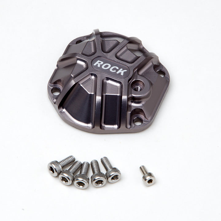 3D Machined Differential Cover (Titanium Gray) for GS01 Axle.