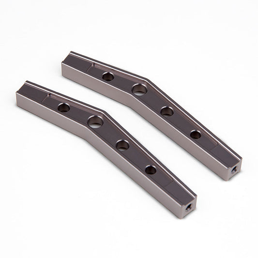 GS01 Machined M3 78mm Bent Lower Link (2) (Titanium Gray)