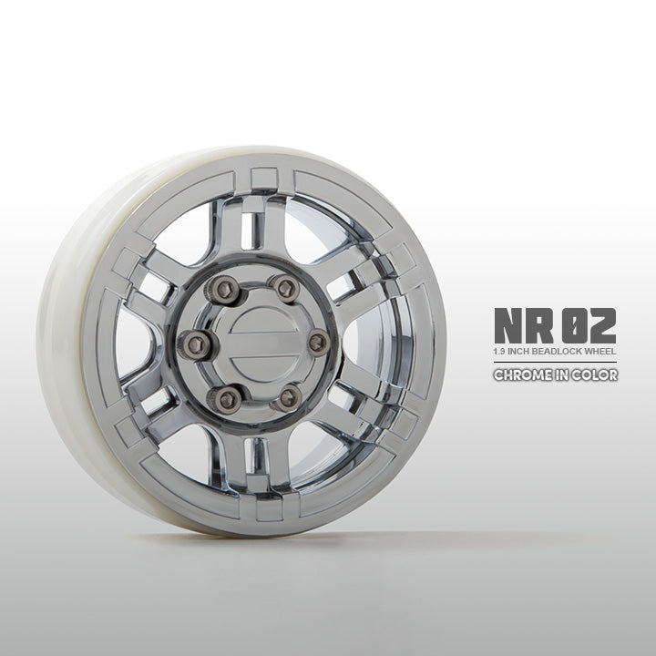 NR02 1.9" Beadlock Wheels, Chrome (2)