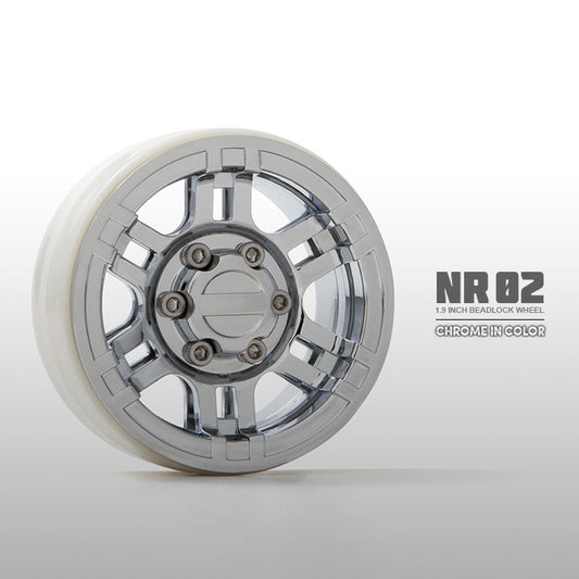 NR02 1.9" Beadlock Wheels, Chrome (2)