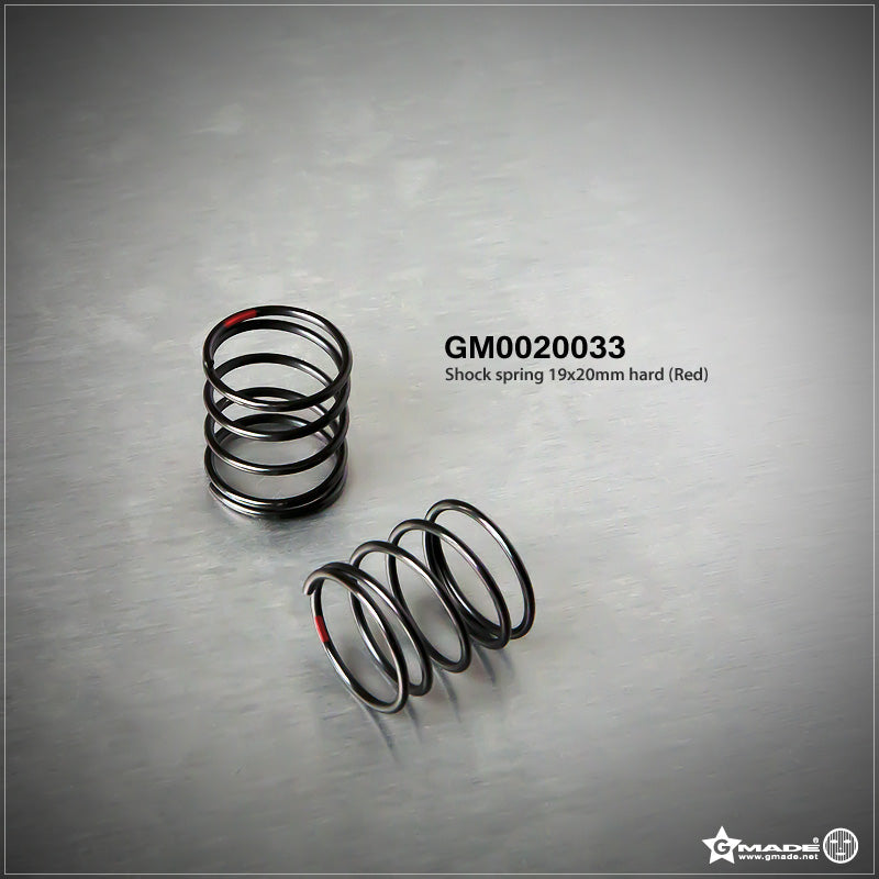 Shock Spring 19X20mm Hard Red (2)