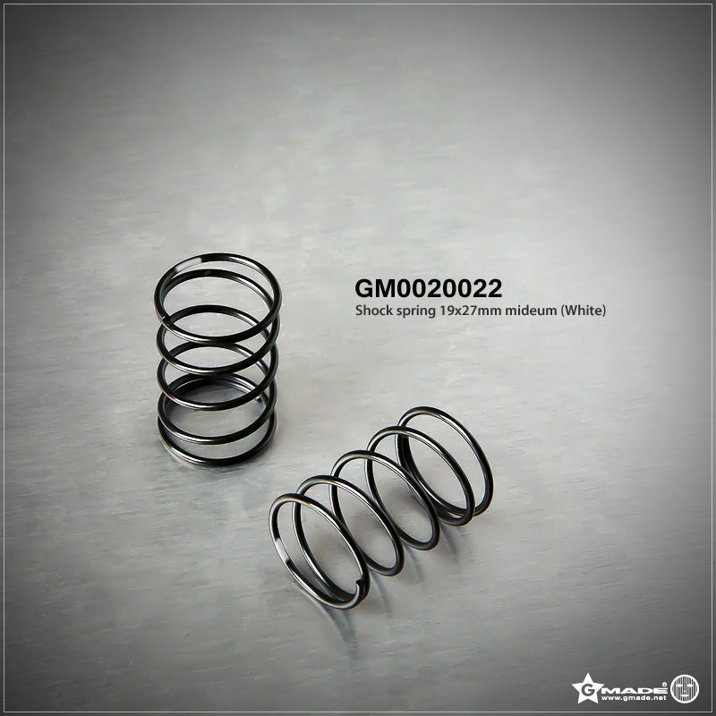 Shock Spring 19X27mm Medium White (2)