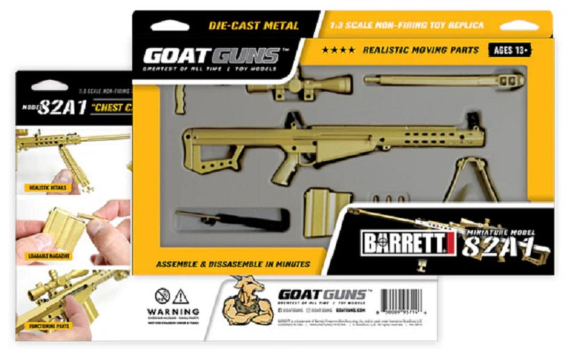 1/3 Scale Die Cast Barrett .50Cal Model, Gold