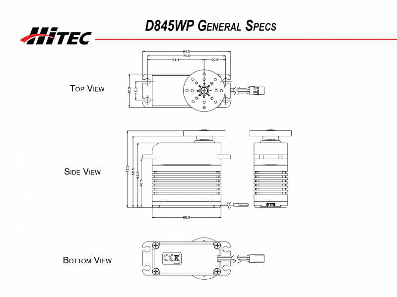 D-845WP 32-Bit, Monster Torque Waterproof, Steel Gear Servo