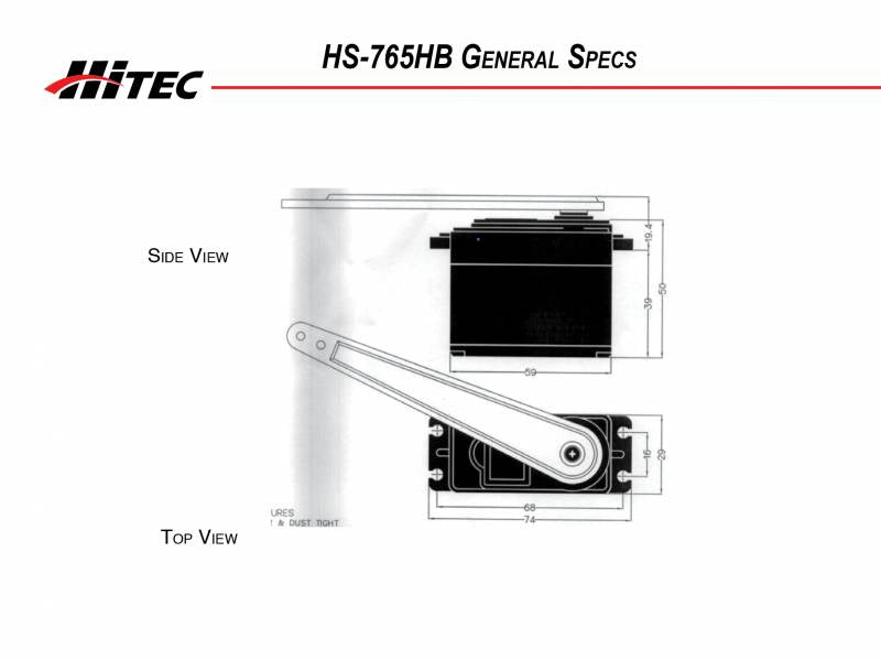 HS-765HB Karbonite, Sail Control Boat Servo, .23sec/183