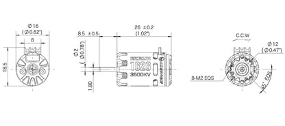 EZRUN 1626 Sensored Motor, 3500KV