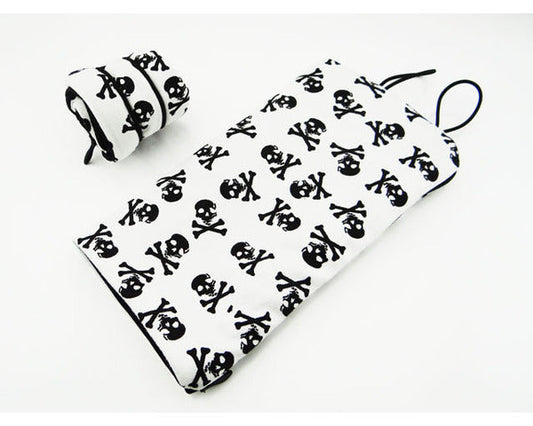 1/10 Scale Black and White Skull Sleeping Bag (Toy)