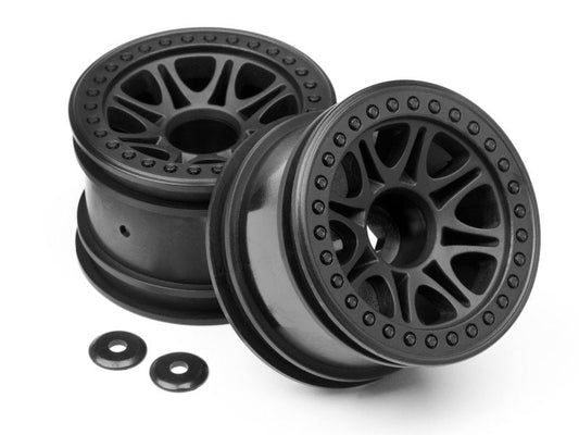 Split 8 Truck Wheel (Black/2pcs) Firestorm/Wheely