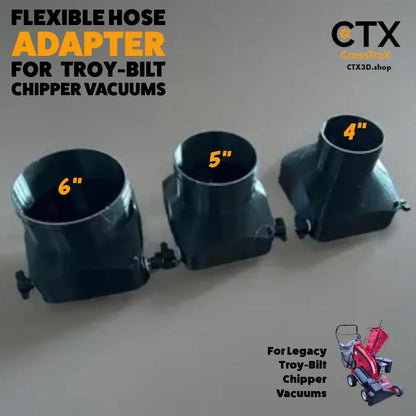 6in Hose Adapter – Compatible with Troy-Bilt® Chipper/Vac | CrossTraX Designs