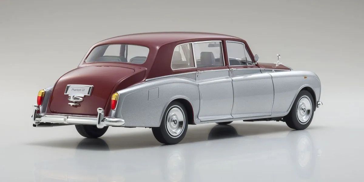 1/18 Scale Rolls Royce Phantom VI Silver/Red Model