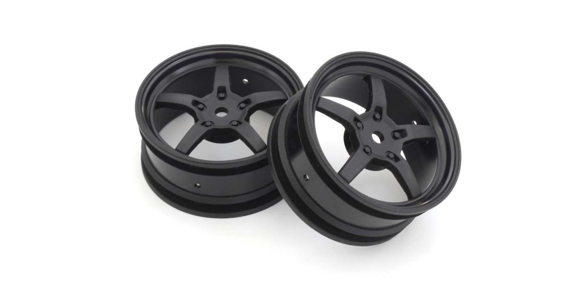 5-Spoke Racing Wheel, Black, 2pcs