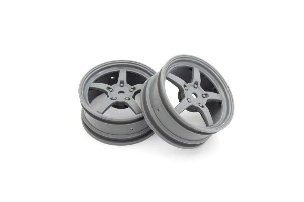 5-Spoke Racing Wheel, Gray, 2pcs