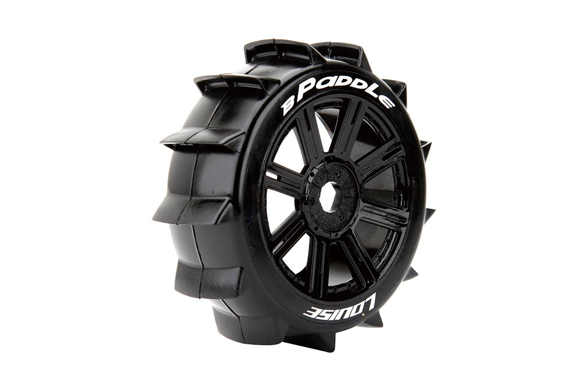 B-Paddle 1/8 Off-Road Buggy Tires, 17mm Hex, Mounted on