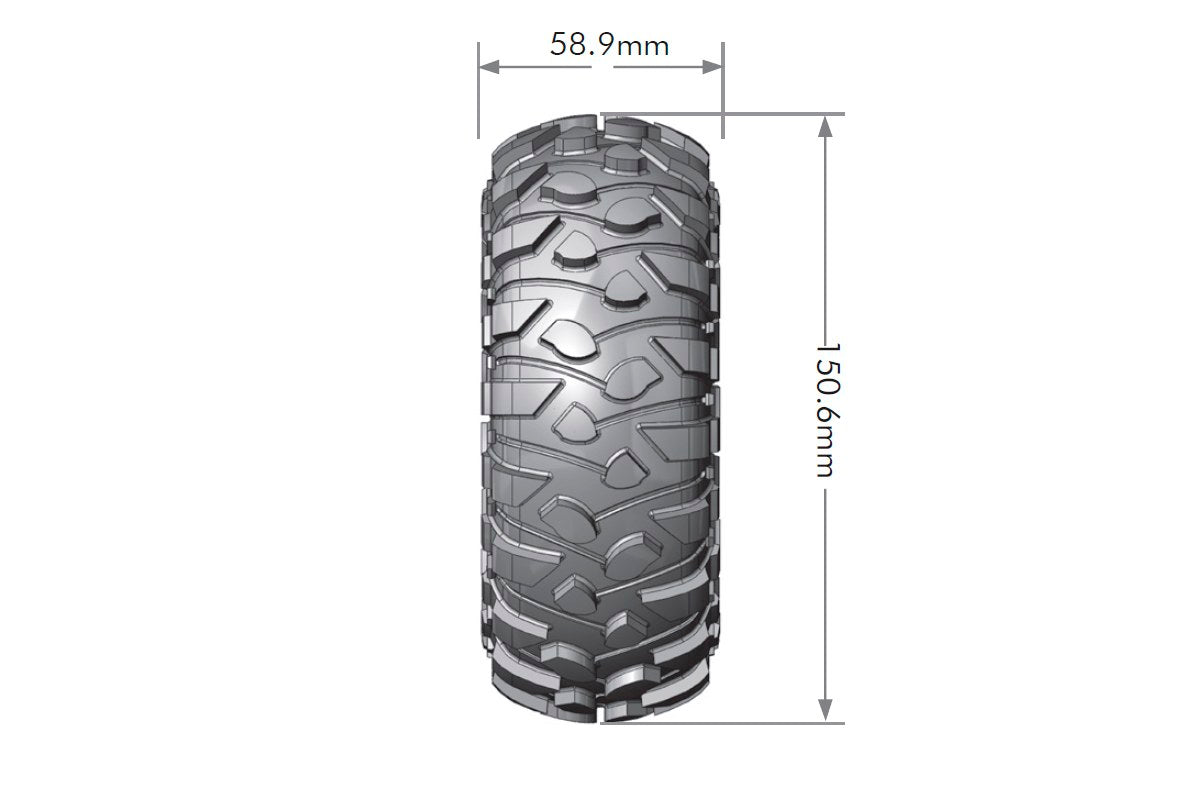 CR-Rowdy 1/10 2.2" Crawler Tires, Super Soft, Front/Rear