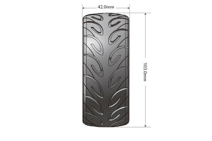 MFT GT-Tarmac 1/8 GT Tires, 17mm Hex, Soft, Mounted on